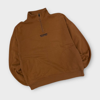 Sweat 1/4 Zip Stussy orange - M