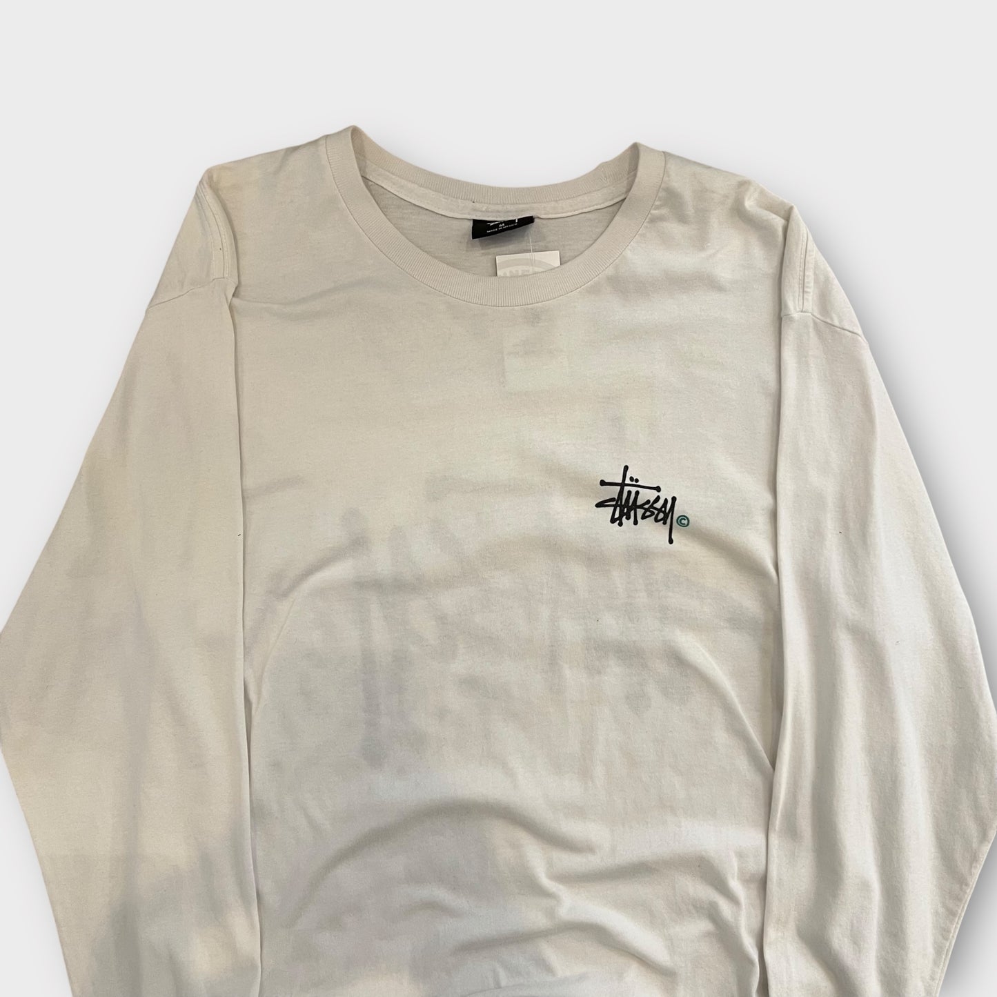 T-Shirt Manche Longue Stussy Blanc - M