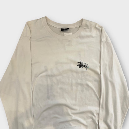 T-Shirt Manche Longue Stussy Blanc - M