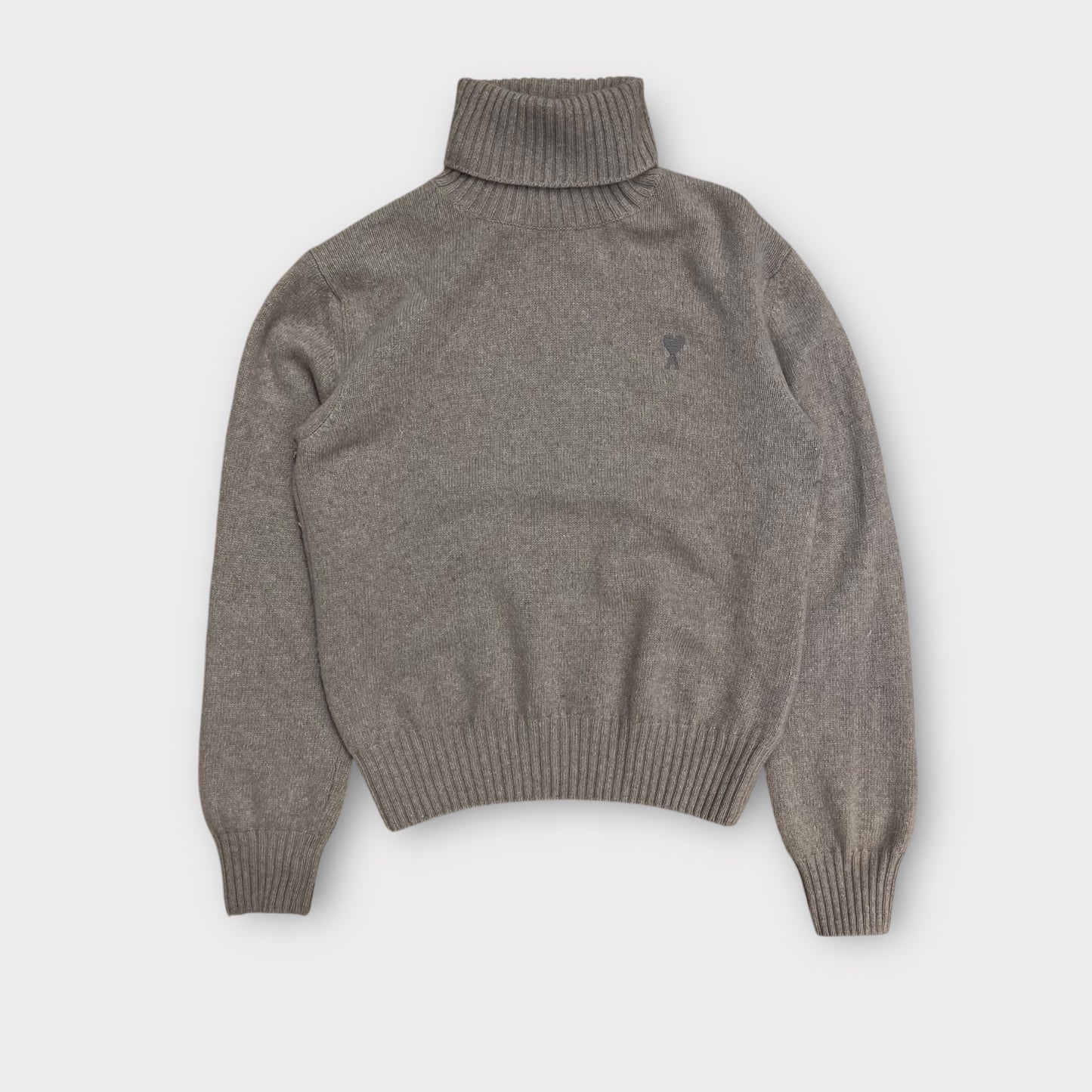 Col Roulé Cachemire Ami Paris Beige - L