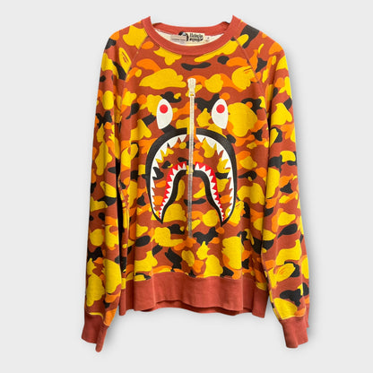 Sweat Bape orange et jaune - XL