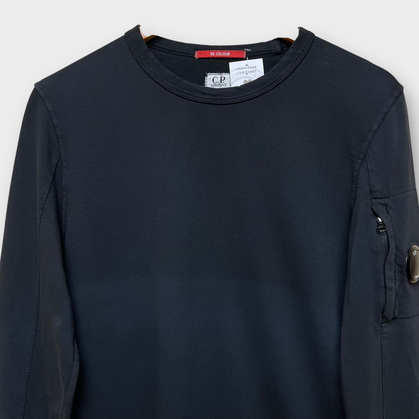 Pull fin CP Company Re-Colour vintage noir - S