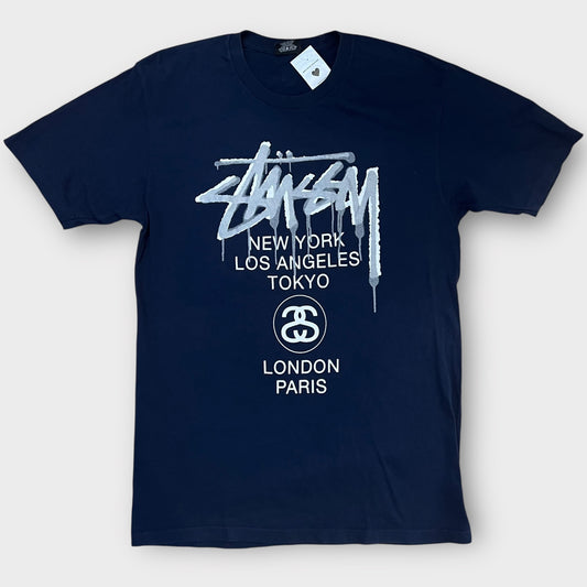 T-shirt Stussy navy New York - M