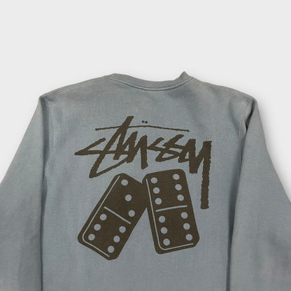 Sweat Stussy "Domino" bleu - L