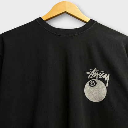T-Shirt Stussy Noir 8Ball - M