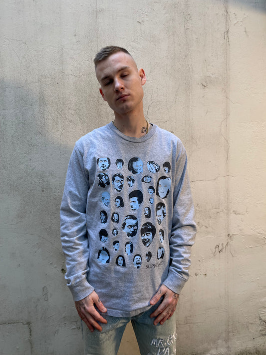 Longsleeve Supreme Faces gris - M