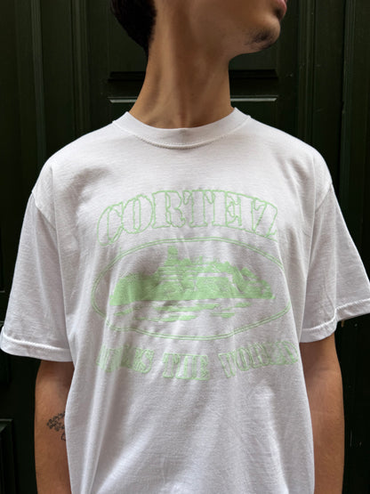 T-shirt Corteiz blanc / Menthe - M