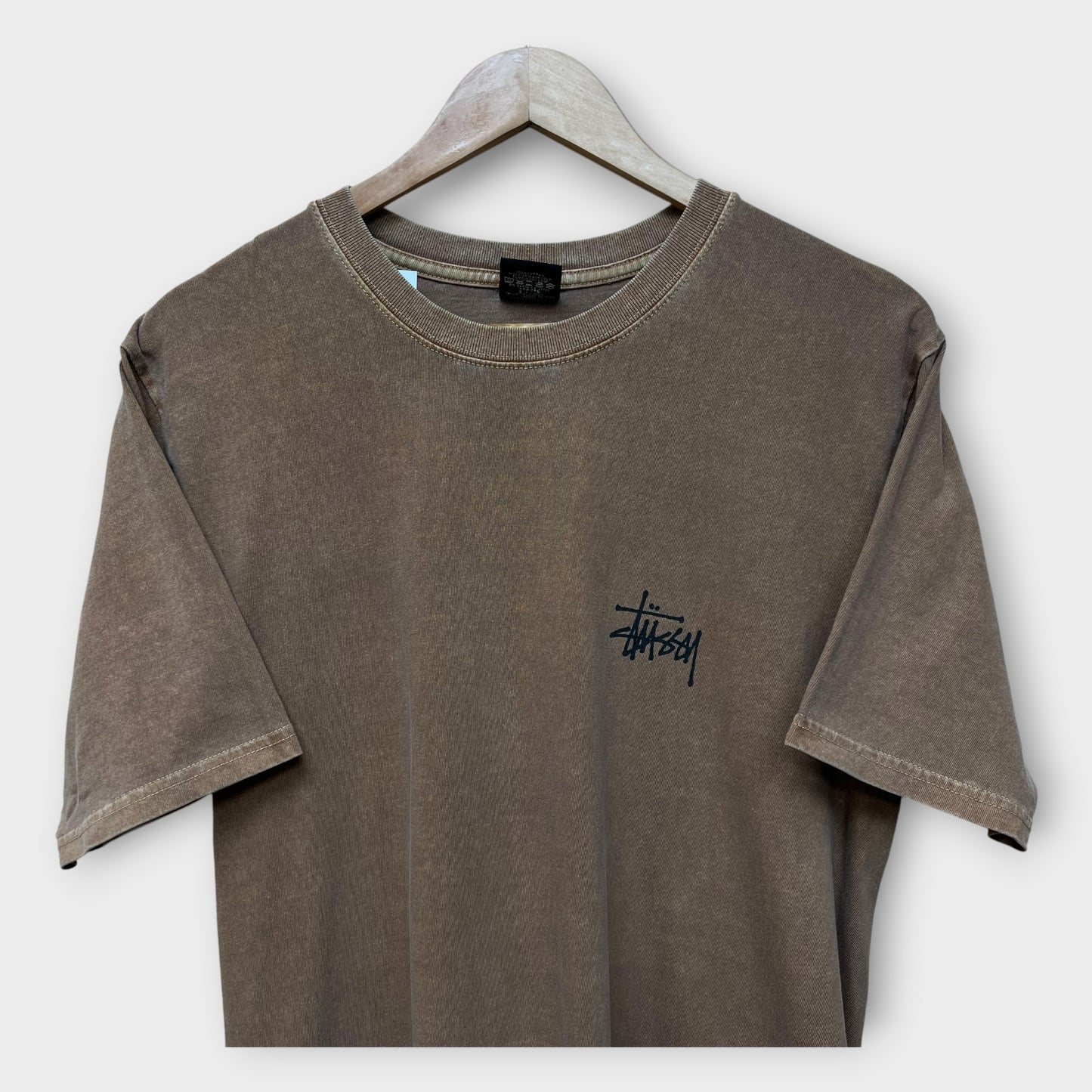 T-shirt Stussy Dyed marron - M