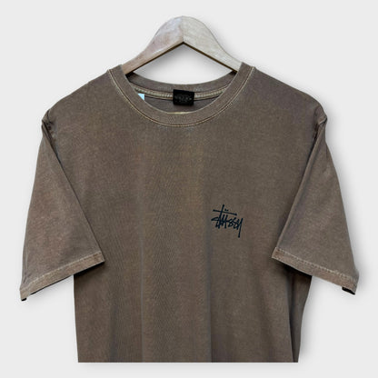 T-shirt Stussy Dyed marron - M