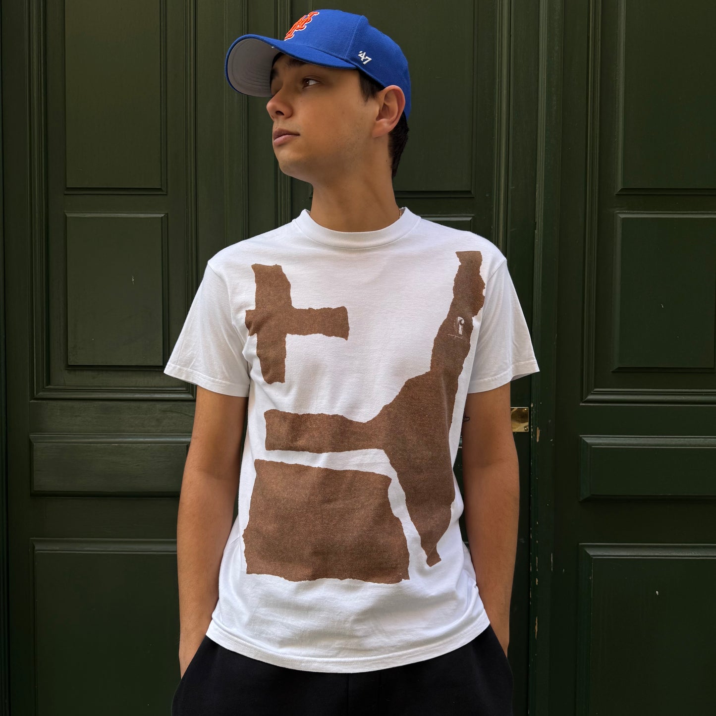 T-shirt Carhartt blanc / marron - M