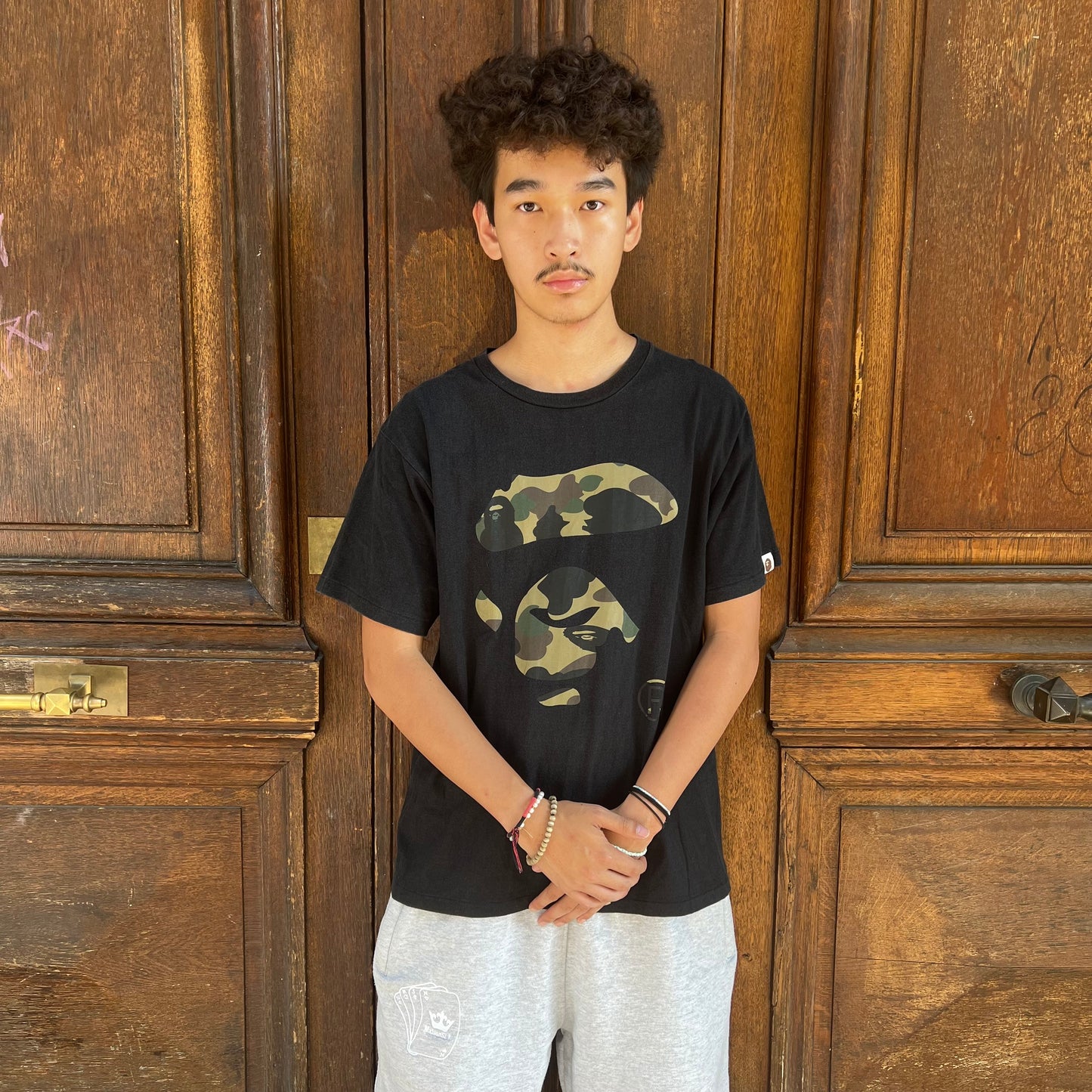 T-shirt Bape noir camo - L