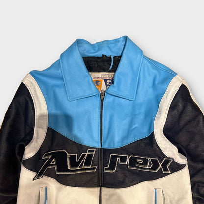 Veste En Cuir Avirex Bleu - S