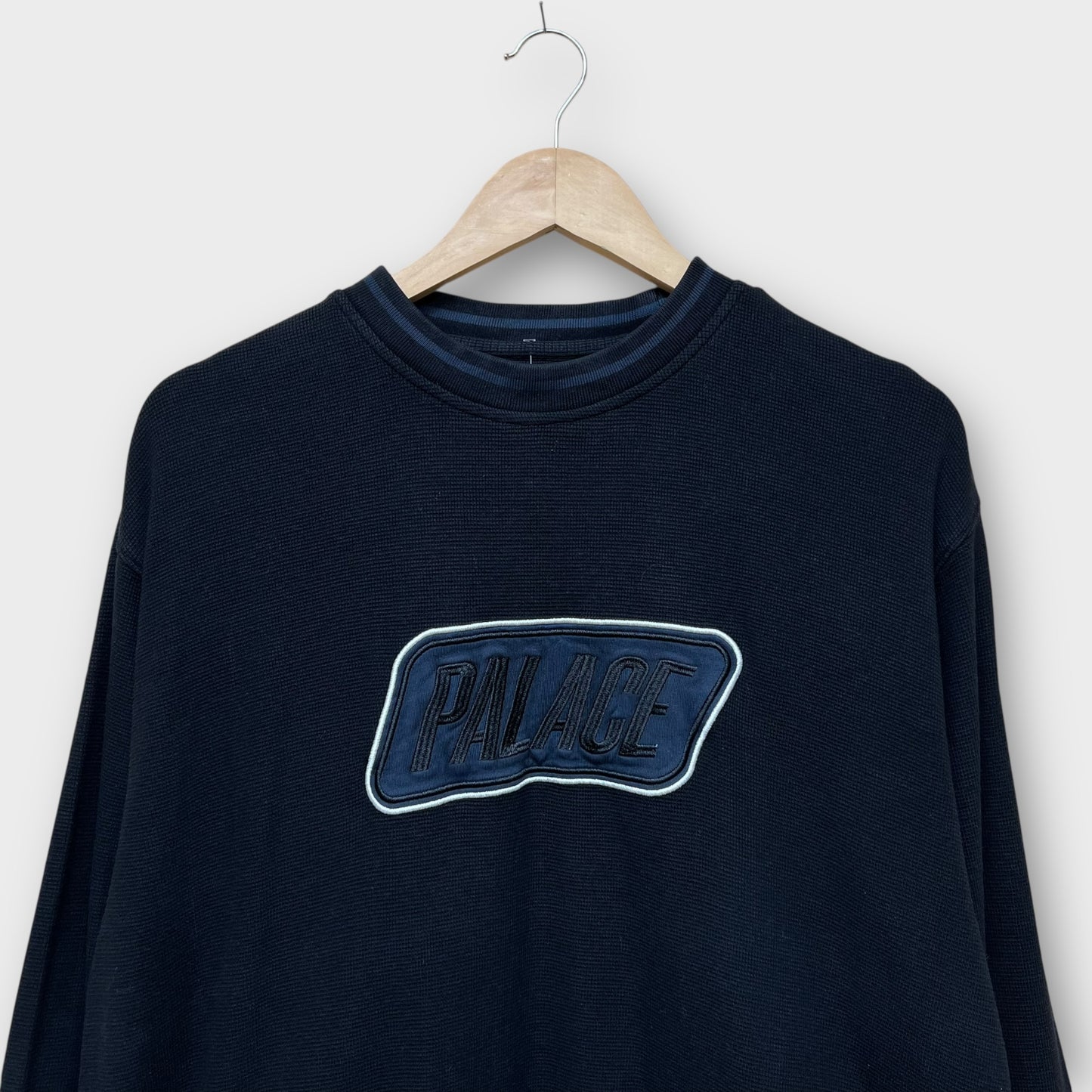 Palace Crewneck Sweater Black Das Waffle noir - S