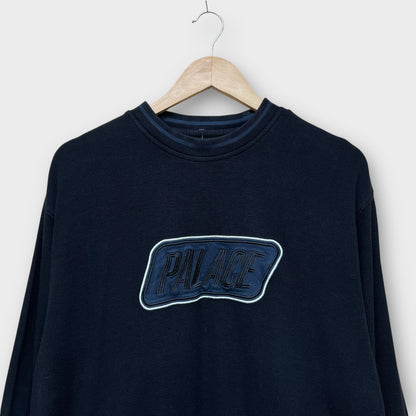 Palace Crewneck Sweater Black Das Waffle noir - S