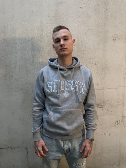 Hoodie Stussy Spellout gris - S