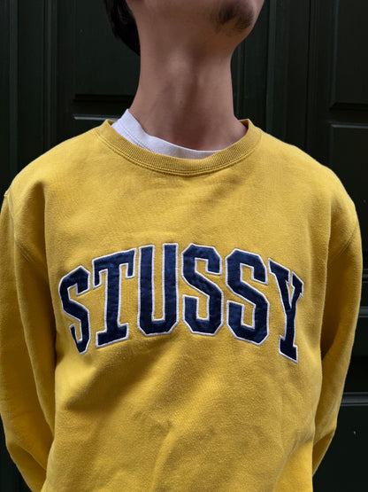 Sweat Stussy jaune Arc logo - S