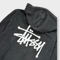 Hoodie zip Stussy classig logo noir - L