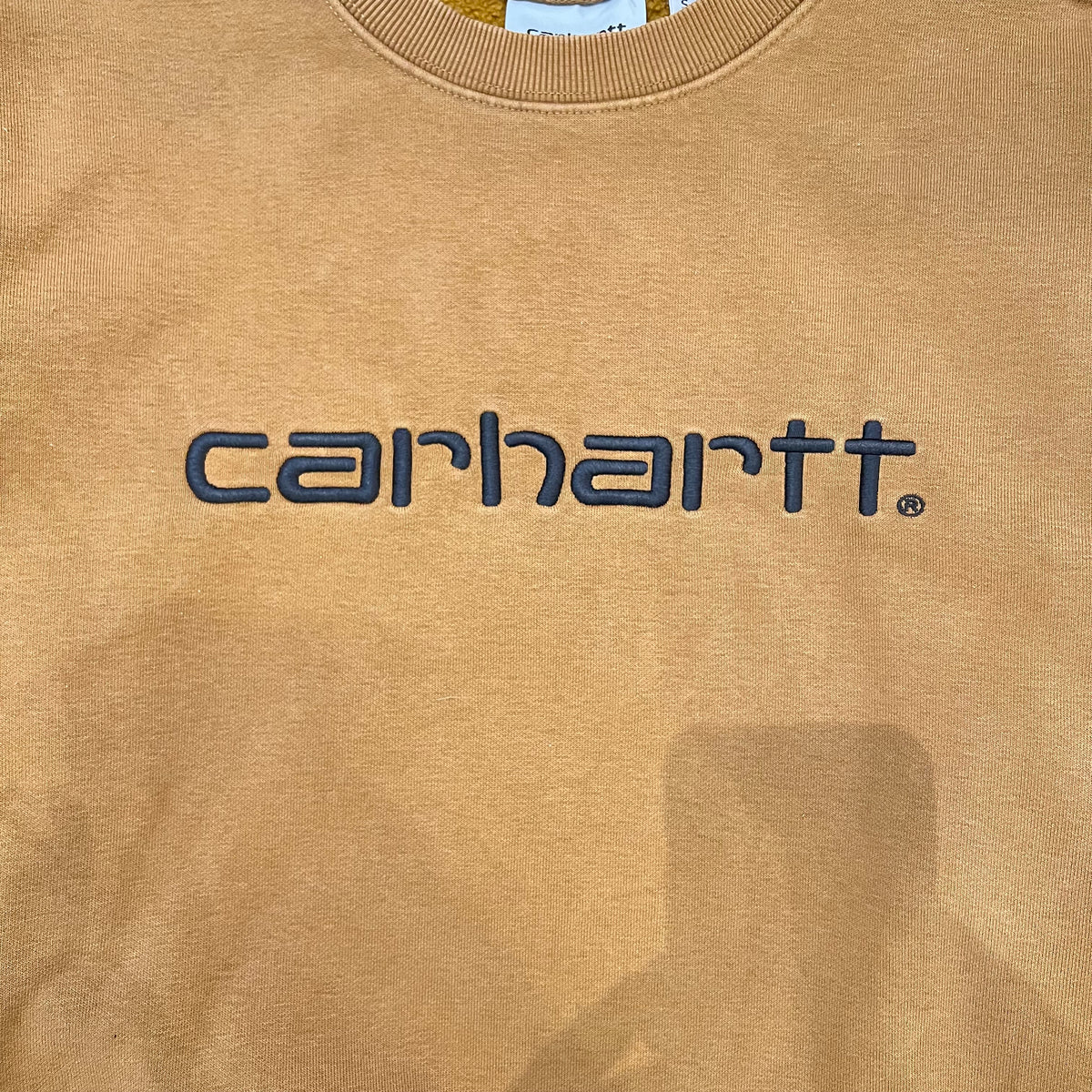 Sweat Carhartt moutarde brodé noir - S