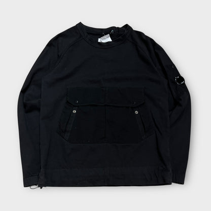 Sweat CP Company noir poche kangourou - XS