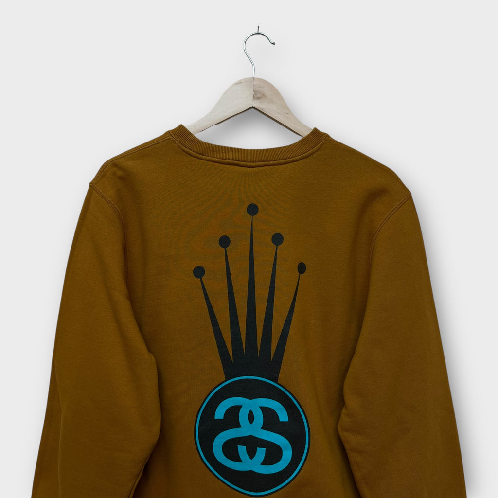 Sweat Stussy crown marron - M