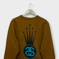 Sweat Stussy crown marron - M