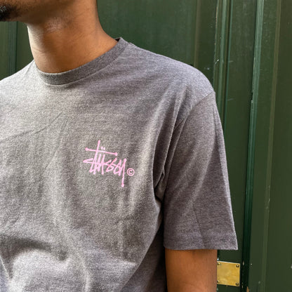 Classic T-shirt Stussy  Gris / Rose - L