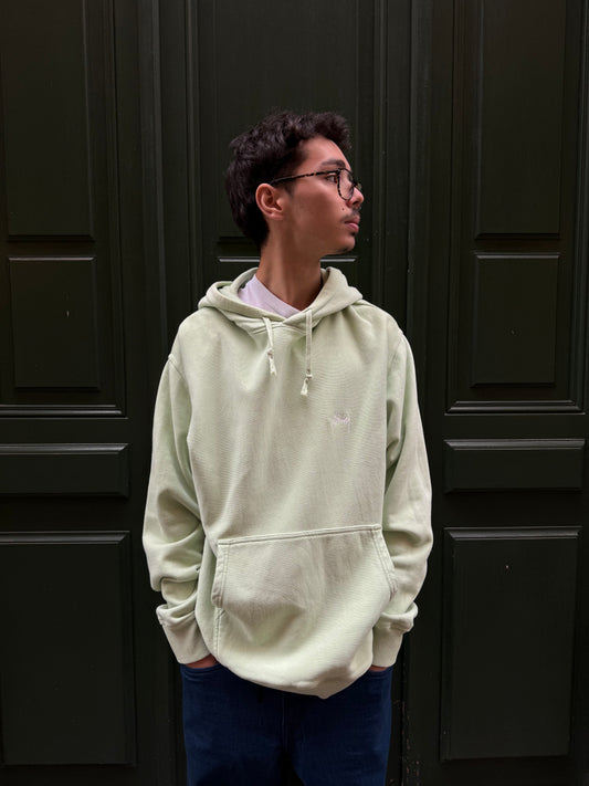 Hoodie Stussy vert clair brodé - M