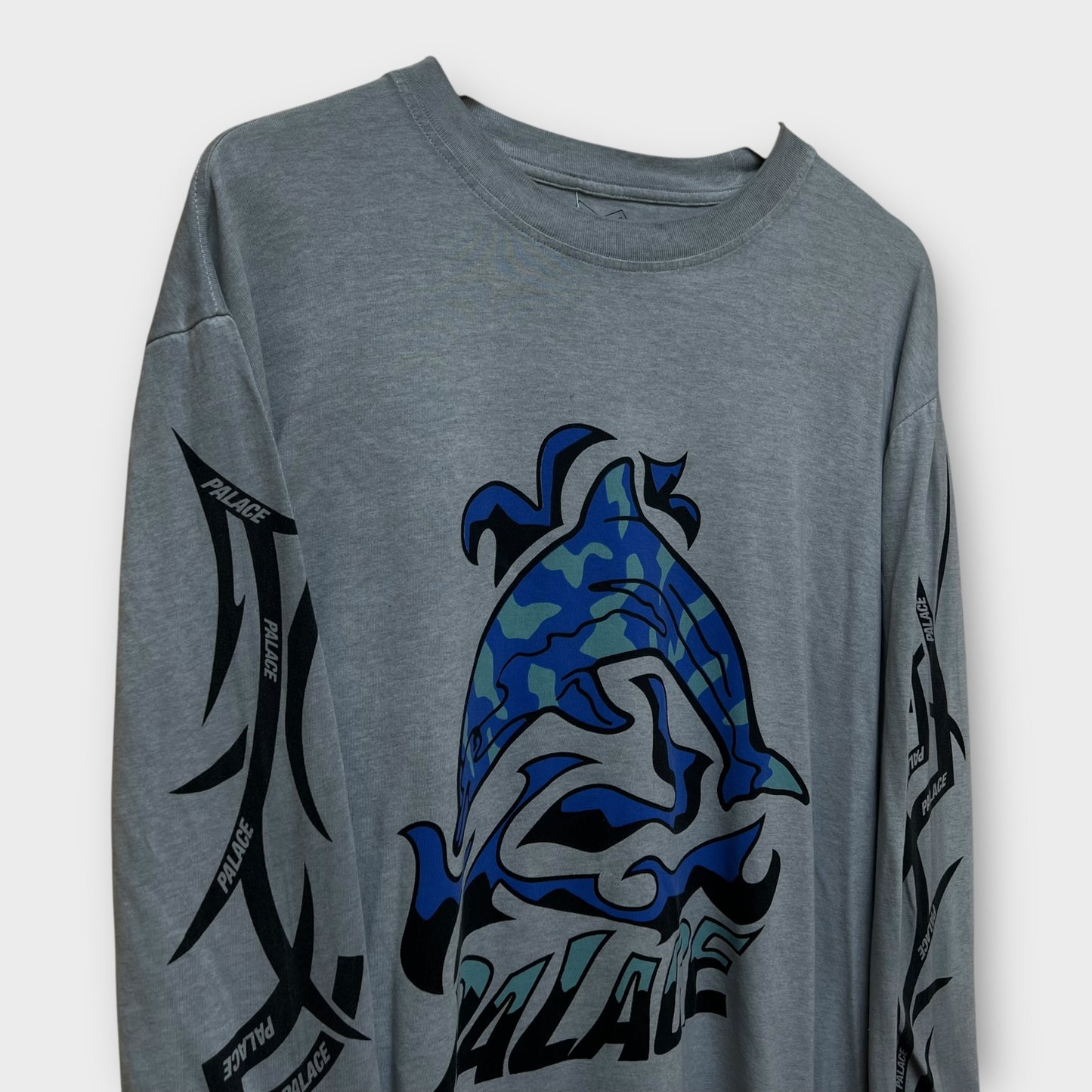 T-shirt manche longue Palace gris - L