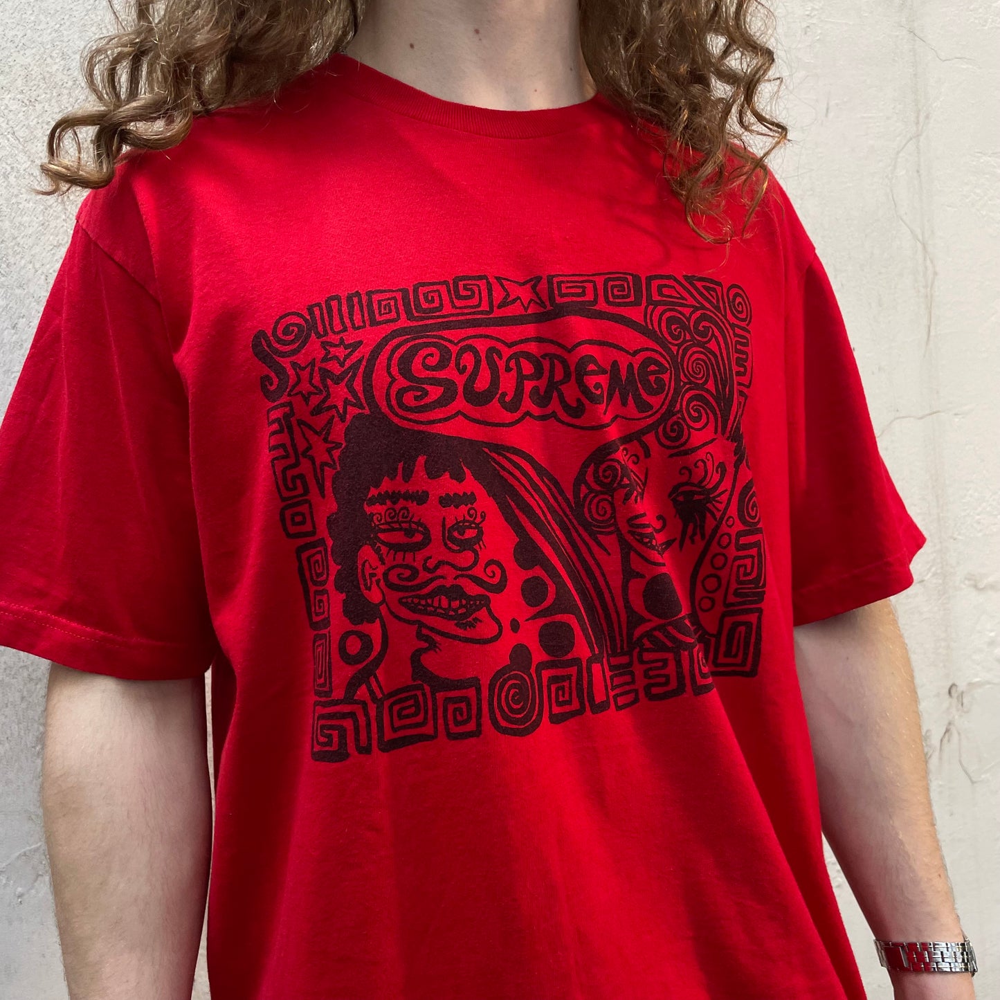 T-shirt Supreme Faces tee rouge - L