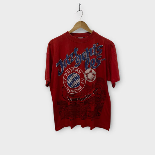 T-shirt vintage rouge Bayern 90' - M