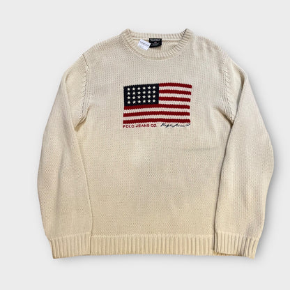 Pull Flag Ralph Lauren Blanc - M