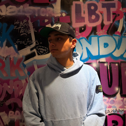 Hoodie Stone Island bleu ciel - L