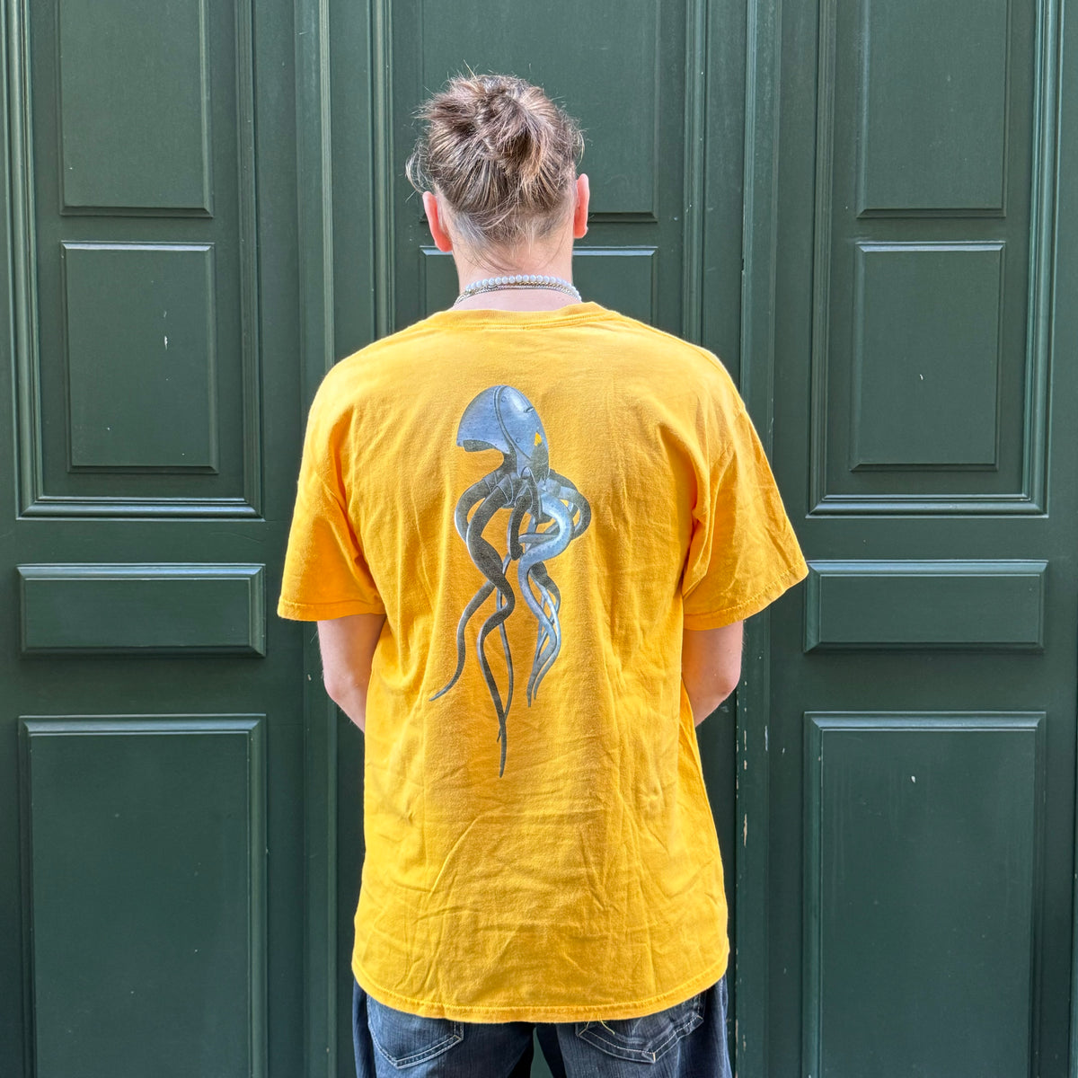 T-shirt Oakley jaune vintage - L