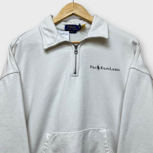 1/4 Zip Ralph Lauren Blanc - M