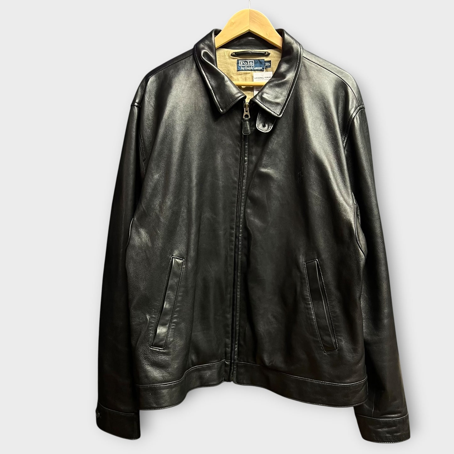 Veste En Cuir Ralph Lauren Noir - XXL