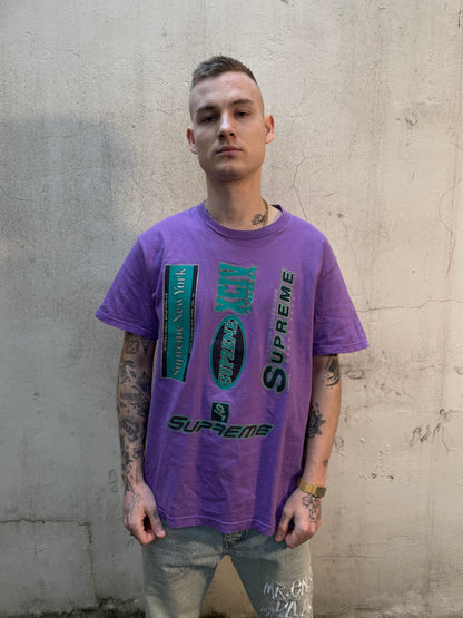 T-shirt Supreme Multi Logo violet - M