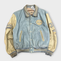 Veste en cuir REDSKINS bleu XL