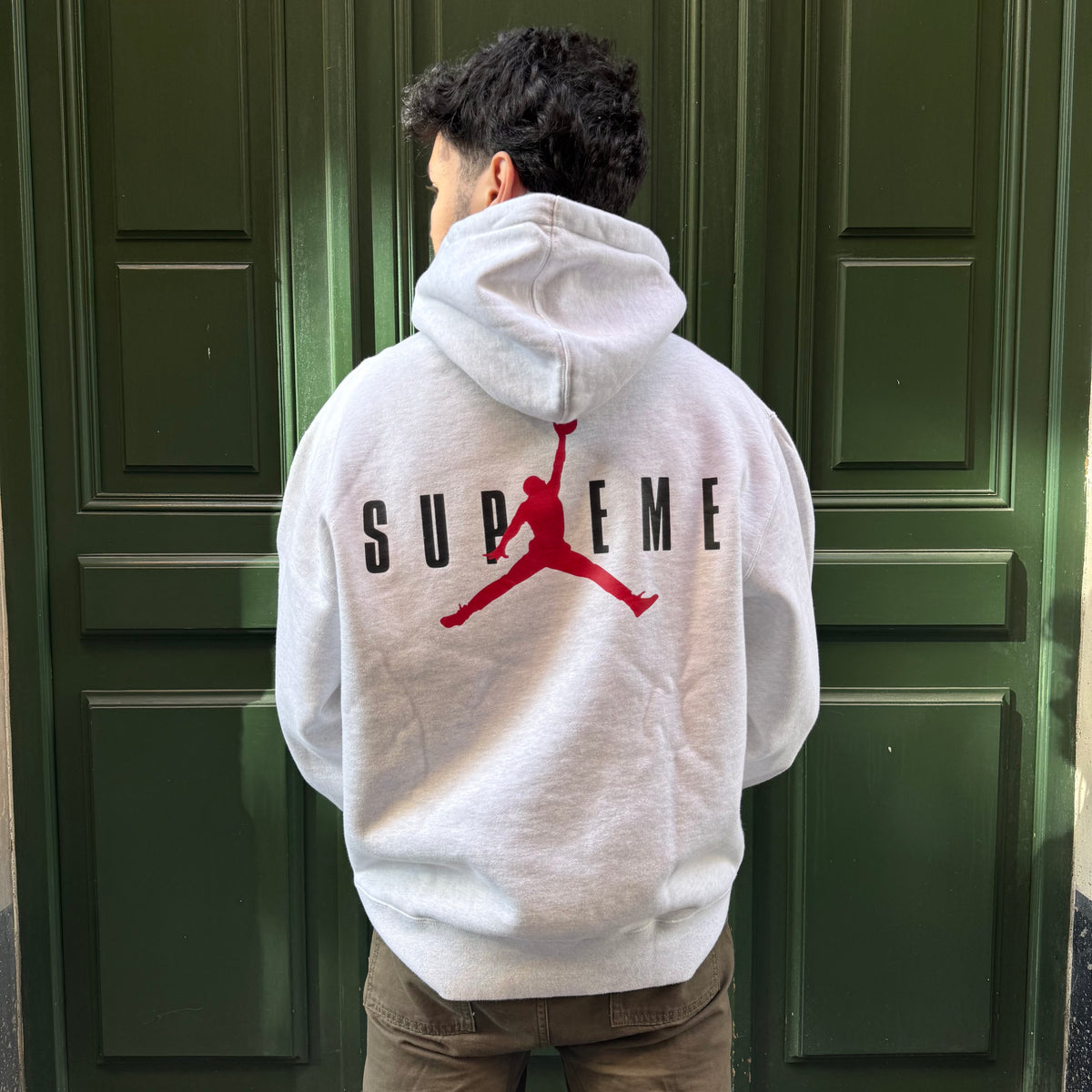 Hoodie Supreme x Jordan gris (2024) - s