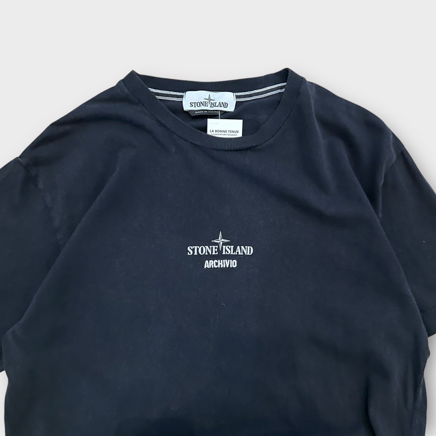 T-Shirt Noir Stone Island Archivio - L
