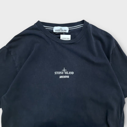 T-Shirt Noir Stone Island Archivio - L