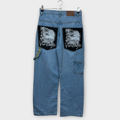 Hip Hop Baggy Jeans brodé - FR40