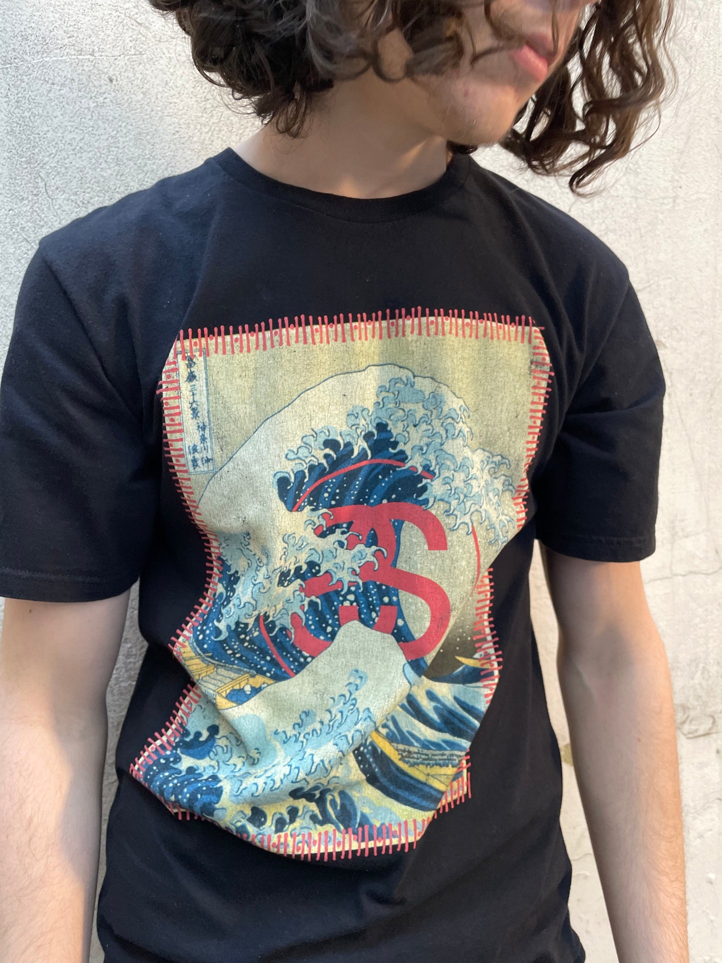 T-shirt Stussy Great Wave noir - M