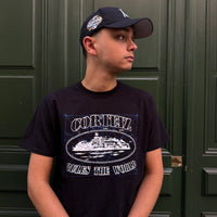 T-shirt Corteiz noir/bleu - M