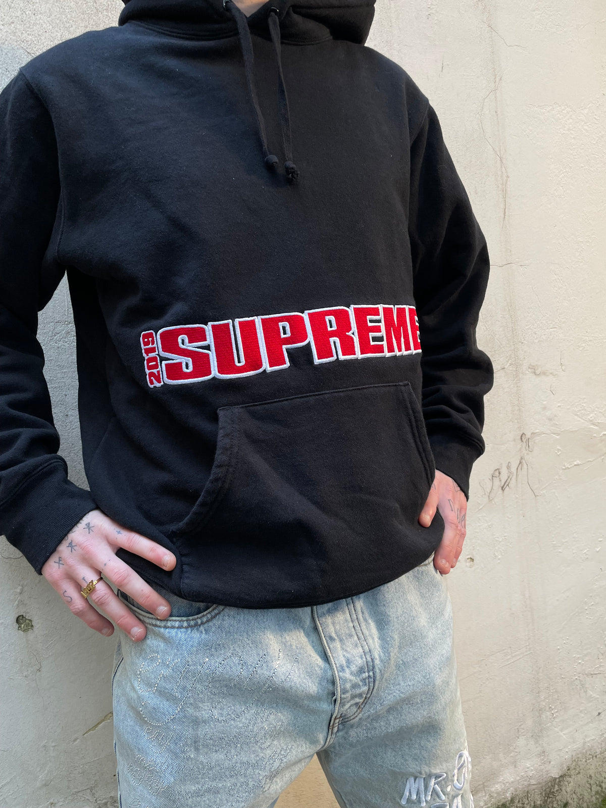 Hoodie Suprême noir "Blockbuster" 2019 - M