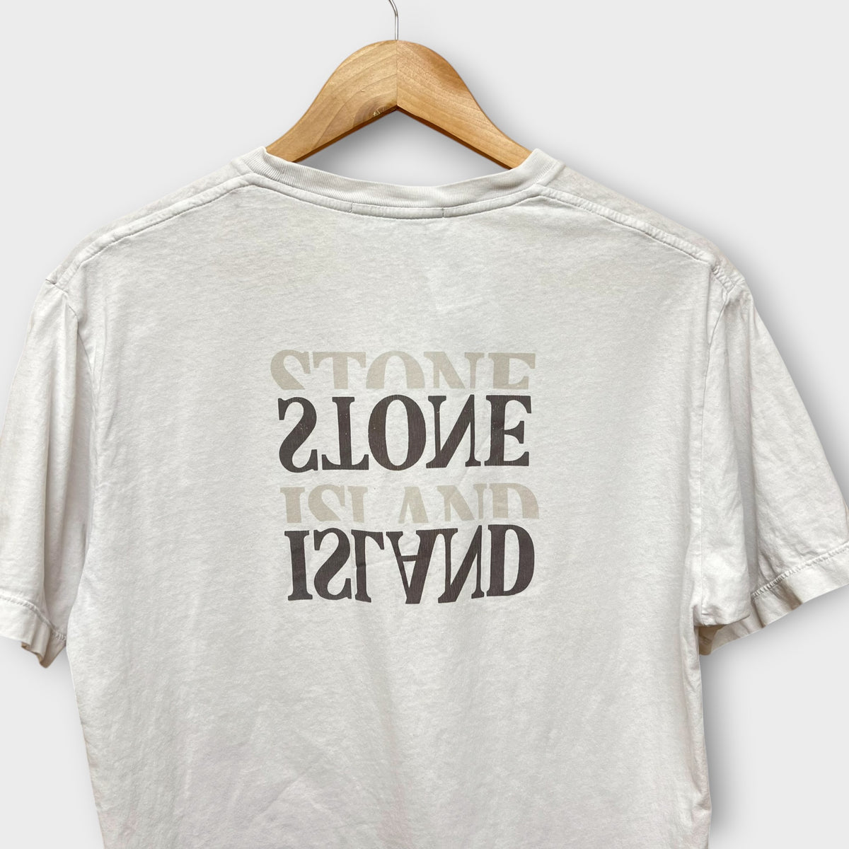 T-shirt Stone Island blanc (certilogo coupé) - M