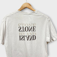 T-shirt Stone Island blanc (certilogo coupé) - M