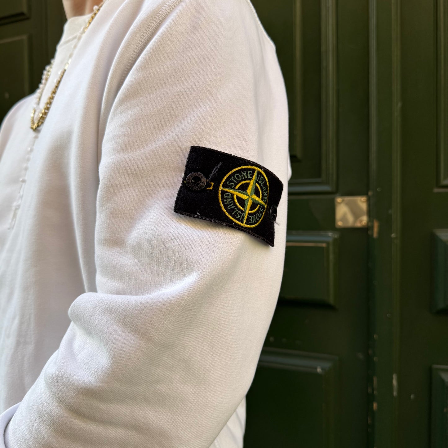 Sweat Stone Island blanc - S