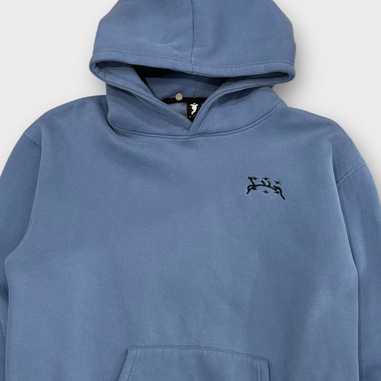 Hoodie Divin bleu brodé - S