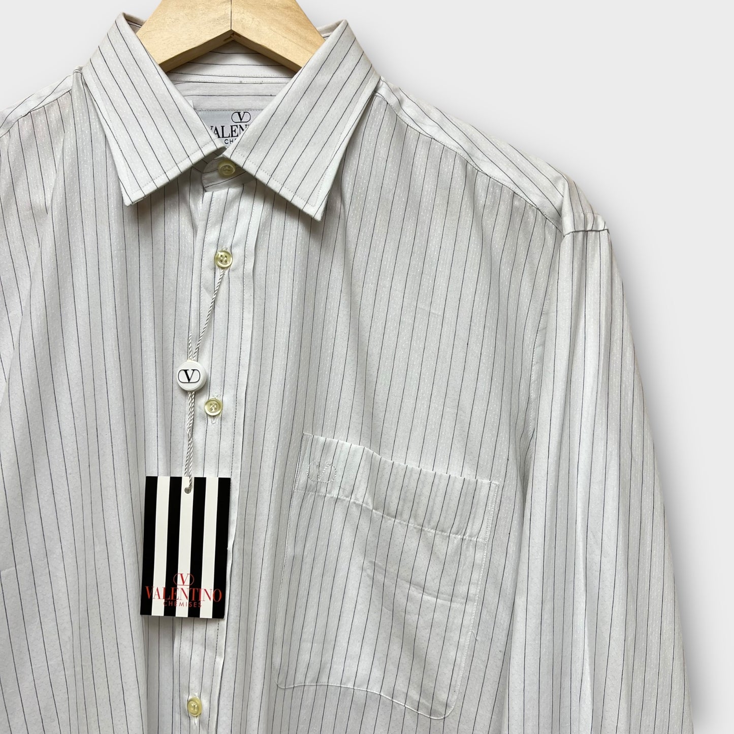 Chemise Deadstock vintage Valentino blanche Made in Italy - XL