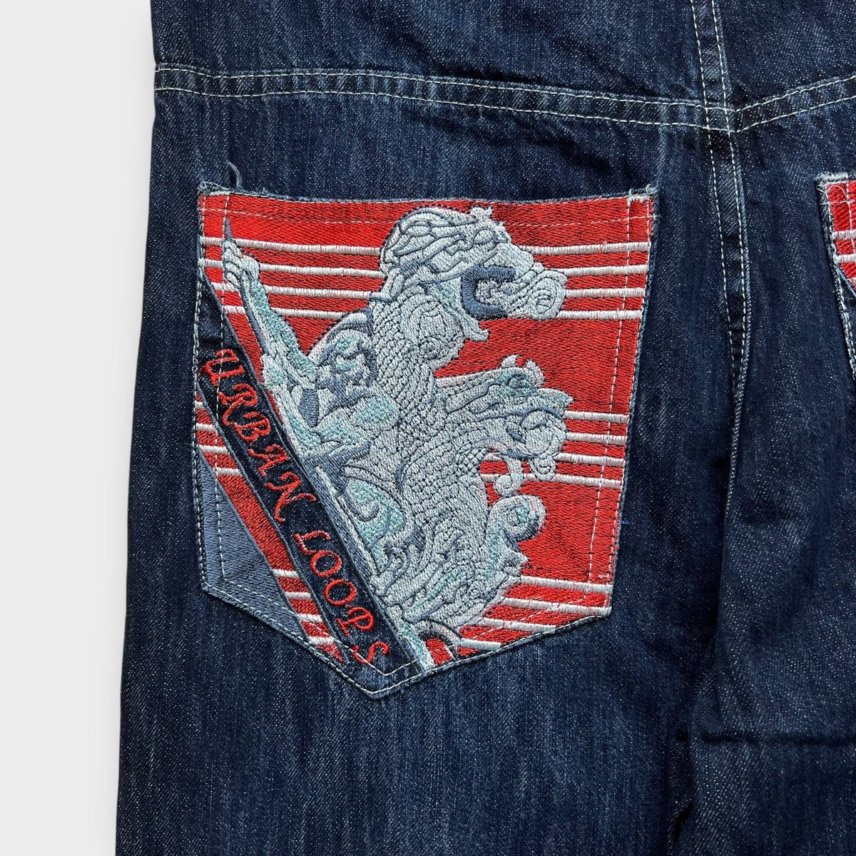 Hip Hop Baggy Jeans brodé - FR44